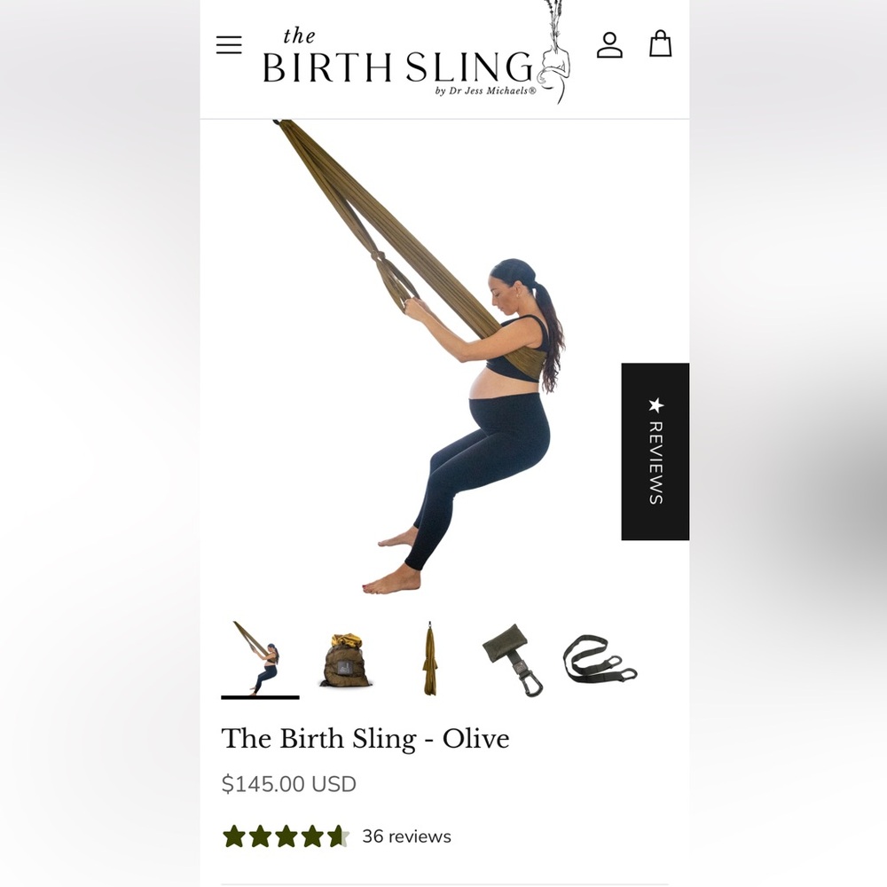 Birth sling for delivery